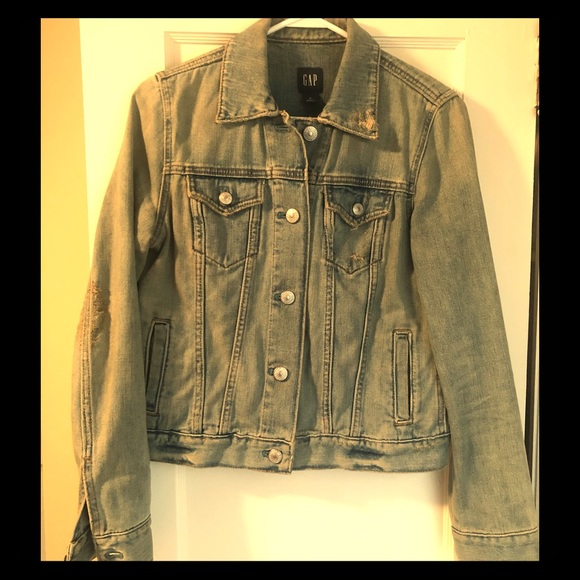 GAP distressed denim jacket - Picture 1 of 3